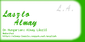 laszlo almay business card